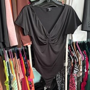 Express Black Body Contour Bodysuit